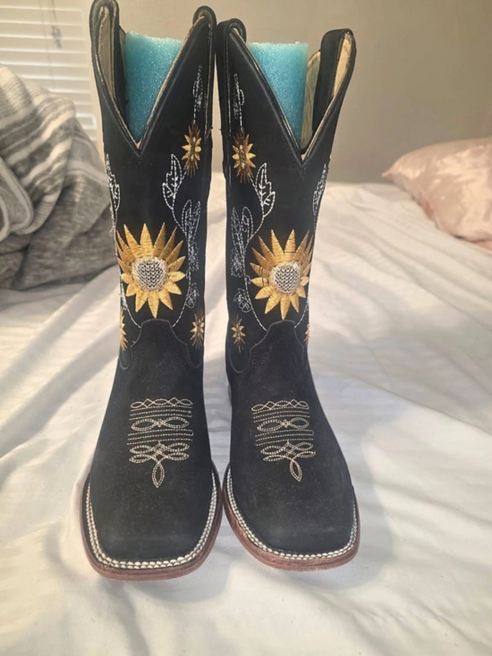 Boots Black Sunflower Square Toe Cowgirl Boot Black